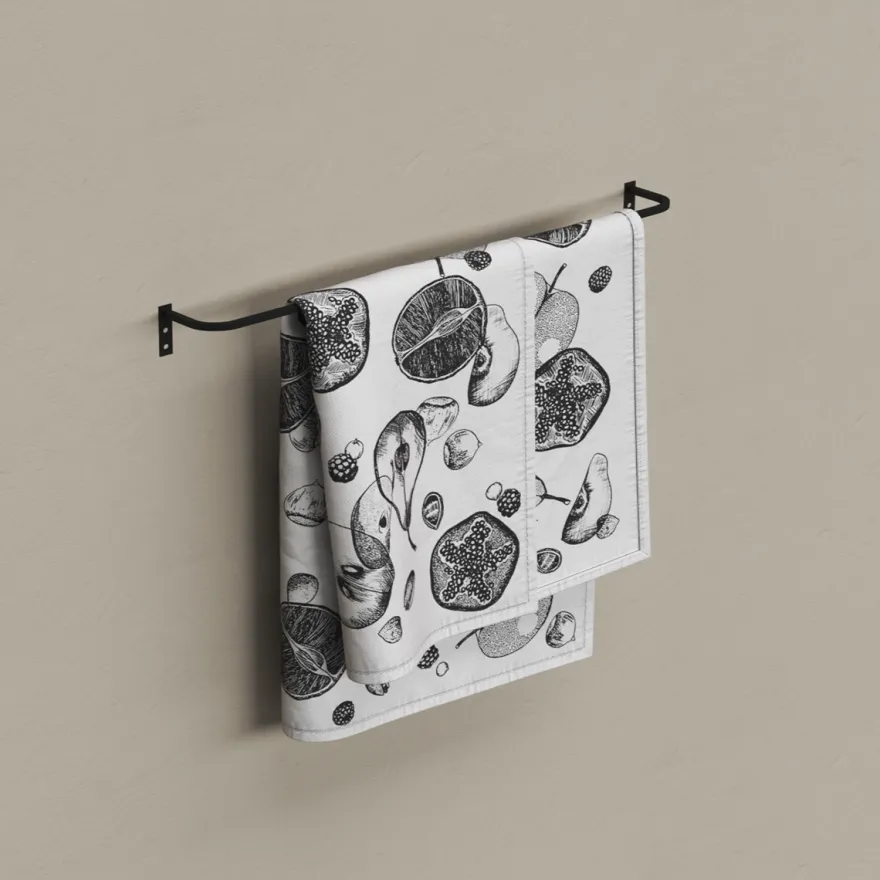 Como viskestykkeholder, 40 cm, Sort