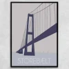 Danmark Plakat - Storebælt. Vælg str.