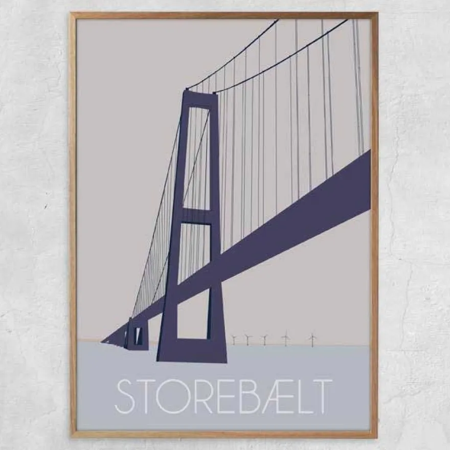 Danmark Plakat - Storebælt. Vælg str.