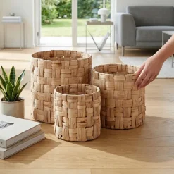 Dixie cylinderformede opbevaringskurve - Lily, sæt med 3 stk.