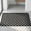 Dixie dørmåtte i gummi - Black Grid - 45x75 cm