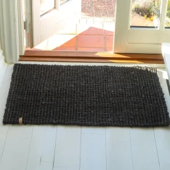 Dixie dørmåtte i jute - Sort, 60 x 90 cm.
