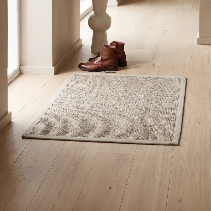 Dixie dørmåtte i Sisal, Beige med kant - 60x90 cm.