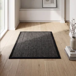 Dixie dørmåtte i Sisal, Black - 60x90 cm