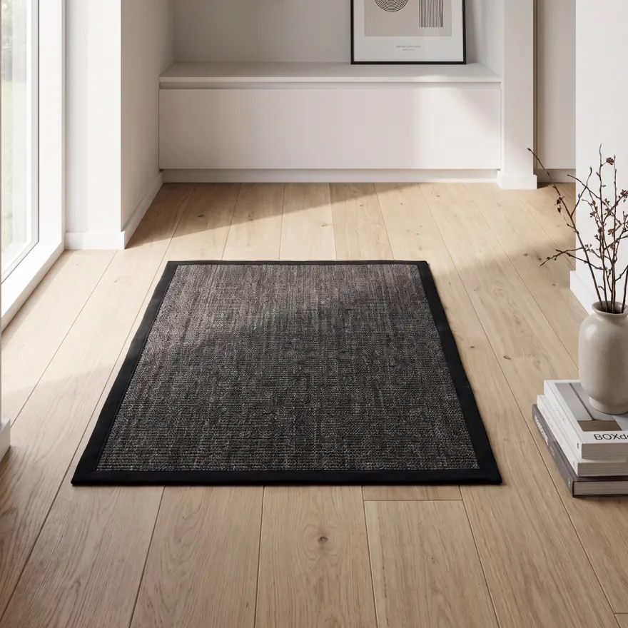 Dixie dørmåtte i Sisal, Black - 60x90 cm