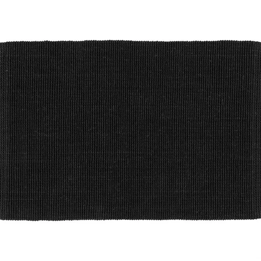 Dixie jute dørmåtte - 60x90 cm. FIONA, Sort