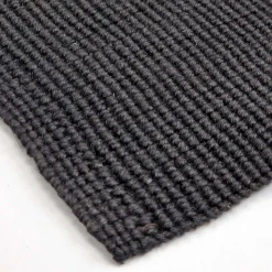 Dixie jute dørmåtte - 60x90 cm. FIONA, Sort