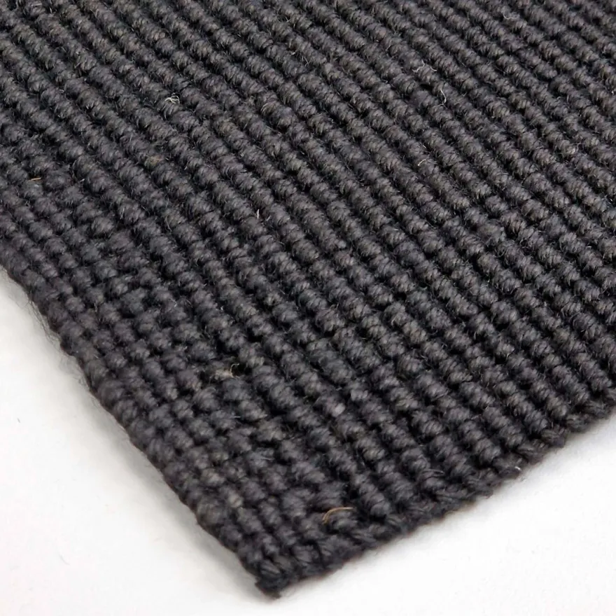 Dixie jute dørmåtte - 60x90 cm. FIONA, Sort