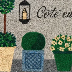 Dørmåtte i kokos fra Derrière la Porte - Indgang, blomster