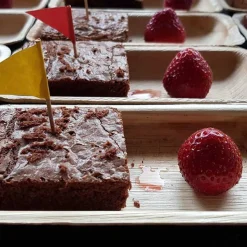 Engangsservice i palmeblad - Snack tallerken - 25 stk