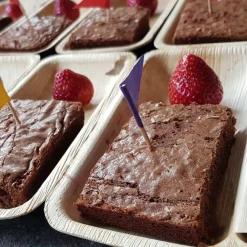 Engangsservice i palmeblad - Snack tallerken - 25 stk
