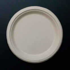 Engangsservice i sukkerrørsfibre - Tallerkener 23cm - 50 stk