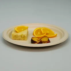 Engangsservice i sukkerrørsfibre - Tallerkener 23cm - 50 stk