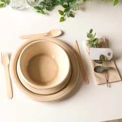 Engangsservice i sukkerrørsfibre - Skål 580ml - 125 stk