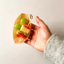 Engangsservice i træ - Både 11 cm - Pakke 100 stk