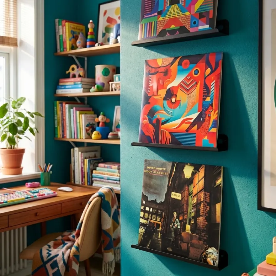 Gallerihylde til LP plader - SORT - SECTOR