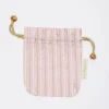 Genanvendelig Gavepose i Stof - SMALL - Stripes, Pink