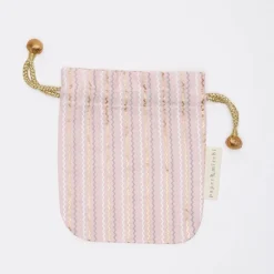 Genanvendelig Gavepose i Stof - SMALL - Stripes, Pink