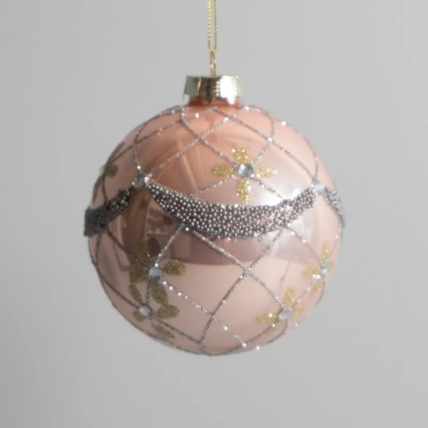 Hoff Julekugle i glas - Ø10 cm. - Alberte, model 2