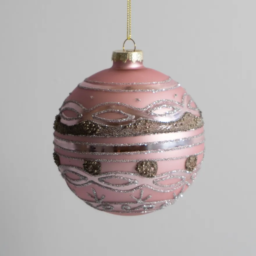 Hoff Julekugle i glas - Ø10 cm. - Alberte, model 4
