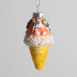 Hoff Julekugle i glas - Sundae ice cream, RØD
