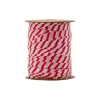 House Doctor gavebånd i papir - Candy Stripes 1cm - Hvid/Rød