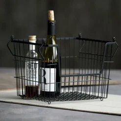 House Doctor HD TAW stabelbar trådkurv - Stor, mat sort