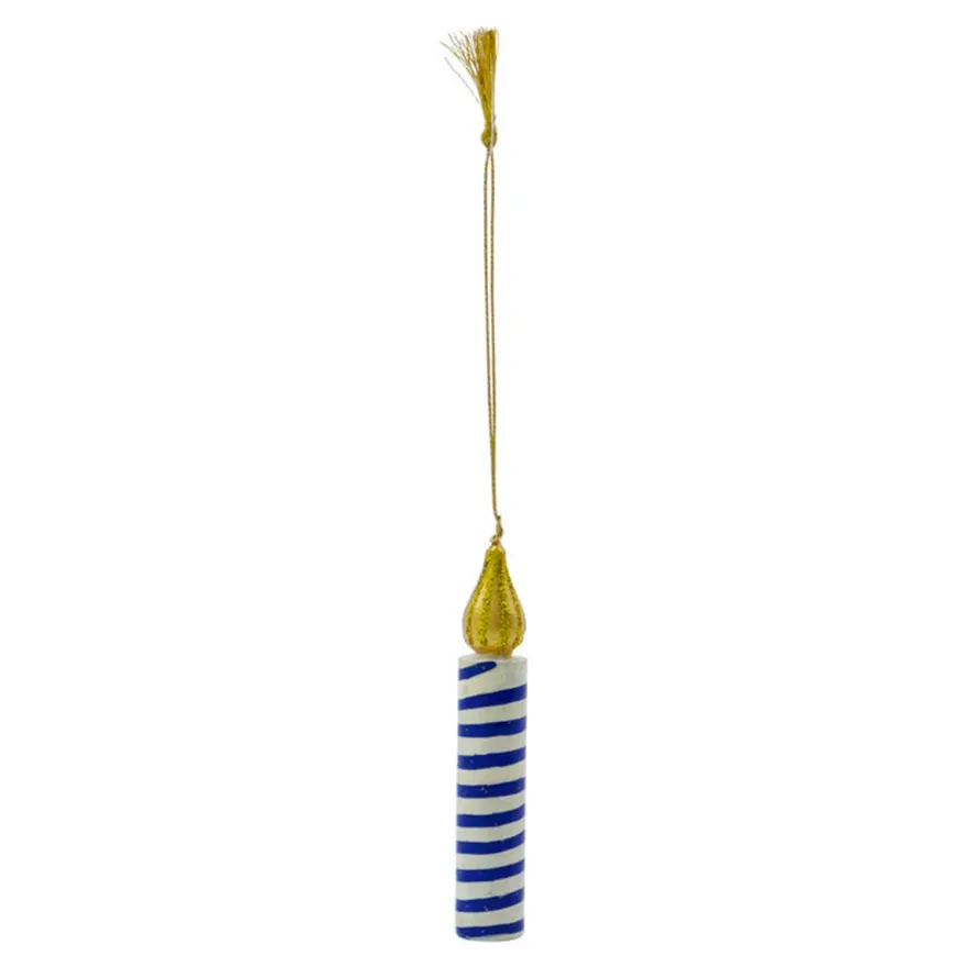 House Doctor Julepynt HDCandle - Grøn, Rosa og Blå (3 stk)