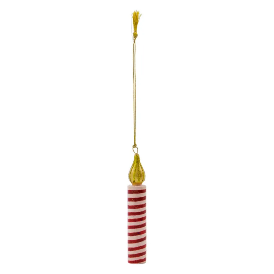 House Doctor Julepynt HDCandle - Grøn, Rosa og Blå (3 stk)