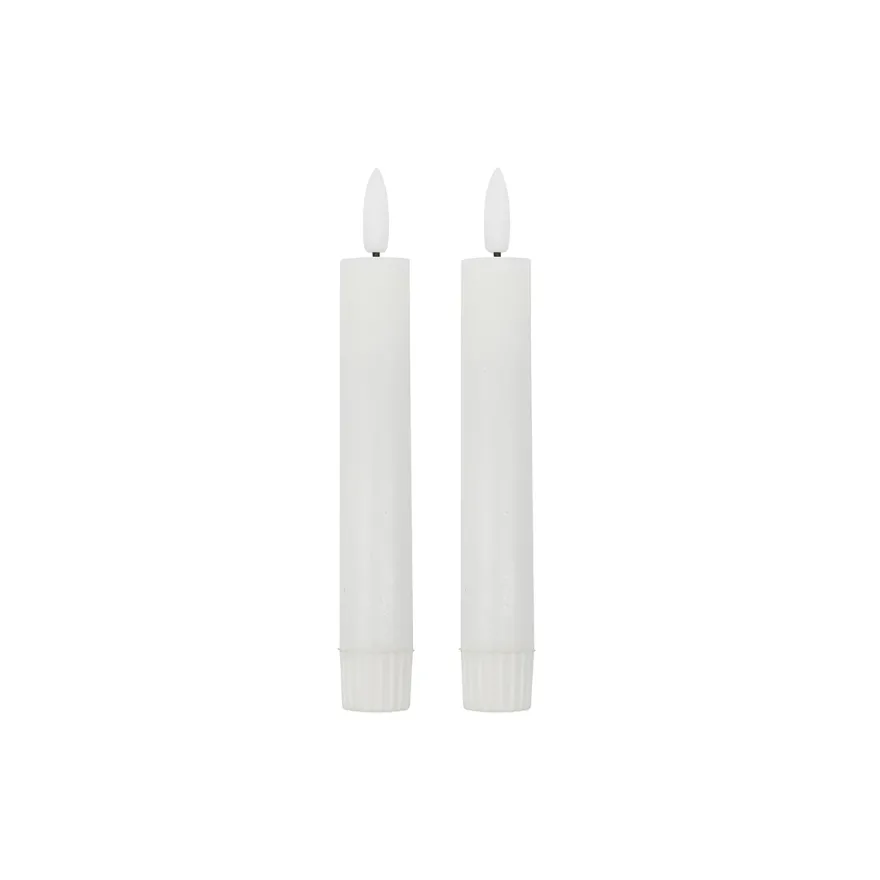 House Doctor LED lys - Hvide Kronelys H16 cm. Pk med 2 stk