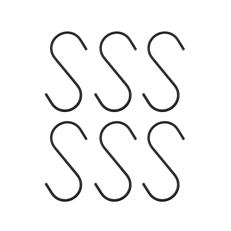 House Doctor s-kroge, Stor - Sort, 6 stk.