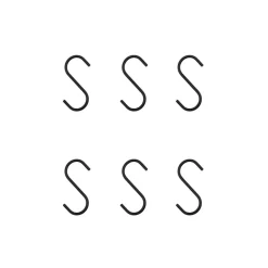 House Doctor SMÅ s-kroge - Sort, 6 stk