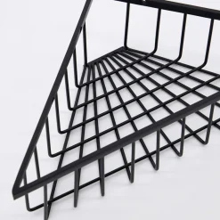 House Doctor trådkurv i rustfrit stål - Corner Basket, sort