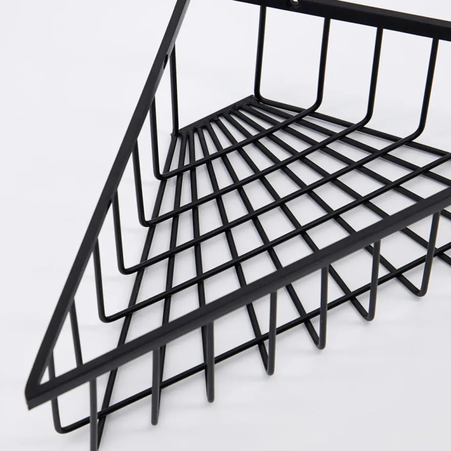 House Doctor trådkurv i rustfrit stål - Corner Basket, sort