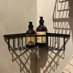 House Doctor trådkurv i rustfrit stål - Corner Basket, sort