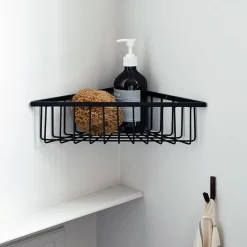 House Doctor trådkurv i rustfrit stål - Corner Basket, sort