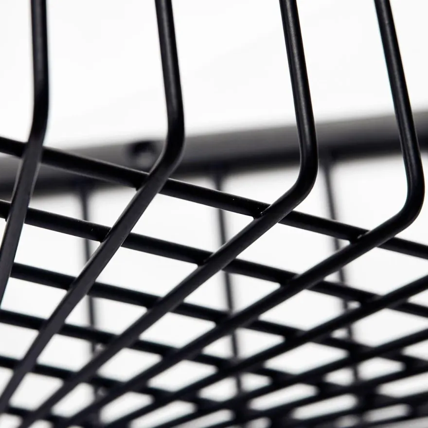 House Doctor trådkurv i rustfrit stål - Corner Basket, sort