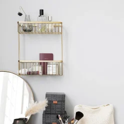 House Doctor trådkurv i rustfrit stål - Double Basket, Messing