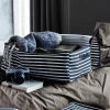House Doctor - "Under bed" CANVA i Stof - Sort/Hvid - Large