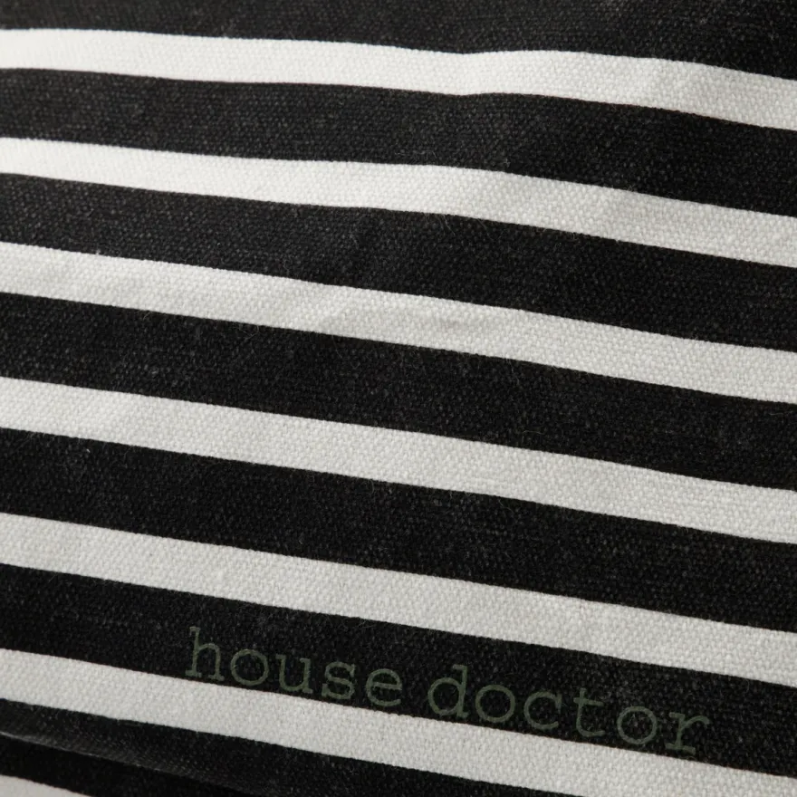 House Doctor - "Under bed" CANVA i Stof - Sort/Hvid - Large