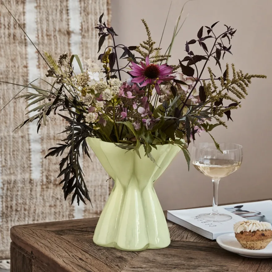 House Doctor vase i glas - SAY, gul