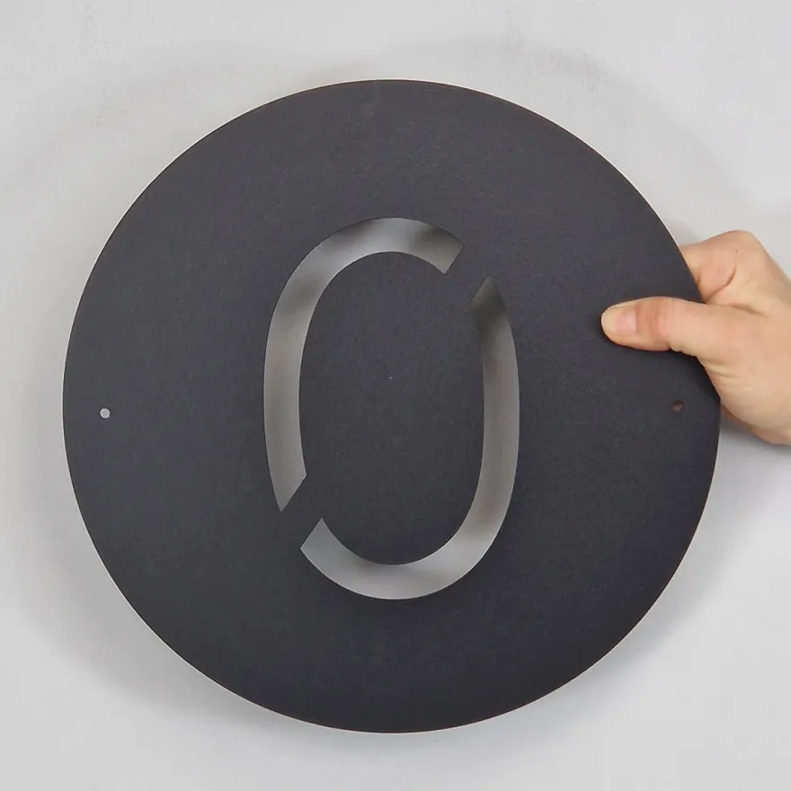 Husnummer i metal - "Ålbæk" 27 cm - Sort