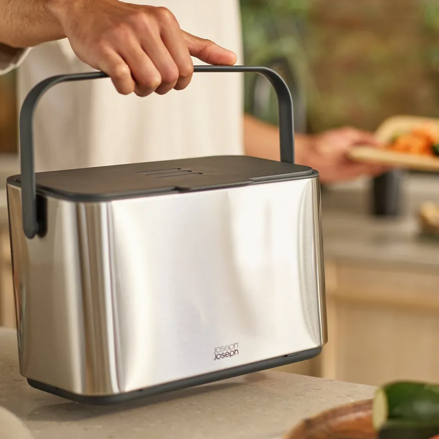 Joseph Joseph BIO waste affaldsspand - 4 liter - Rustfrit stål
