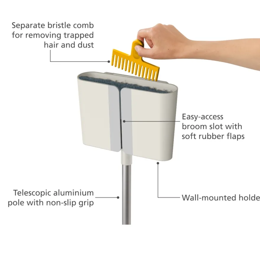 Joseph Joseph CleanTech Vægmonteret Kost - Stone