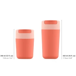 Joseph Joseph TO GO kaffekop - LARGE 454 ml. - Koral