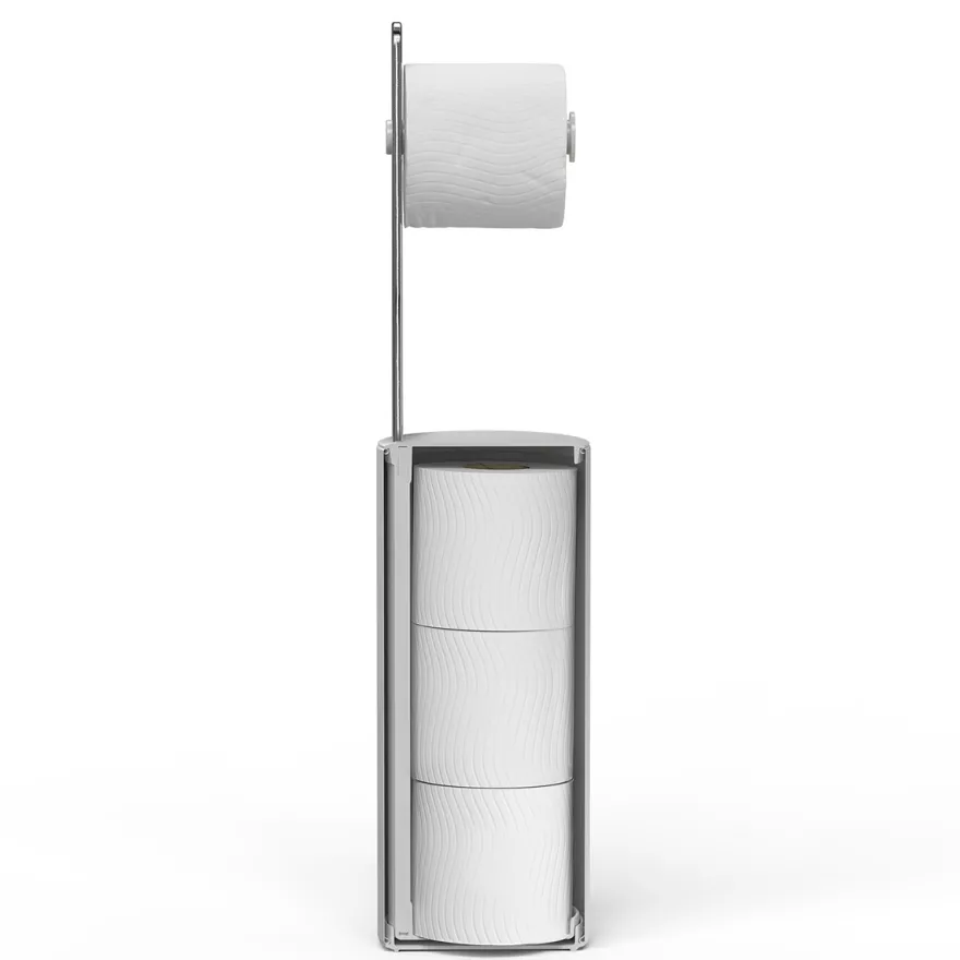 Joseph Joseph Toiletrulleholder til extra toiletruller, Glossy Hvid