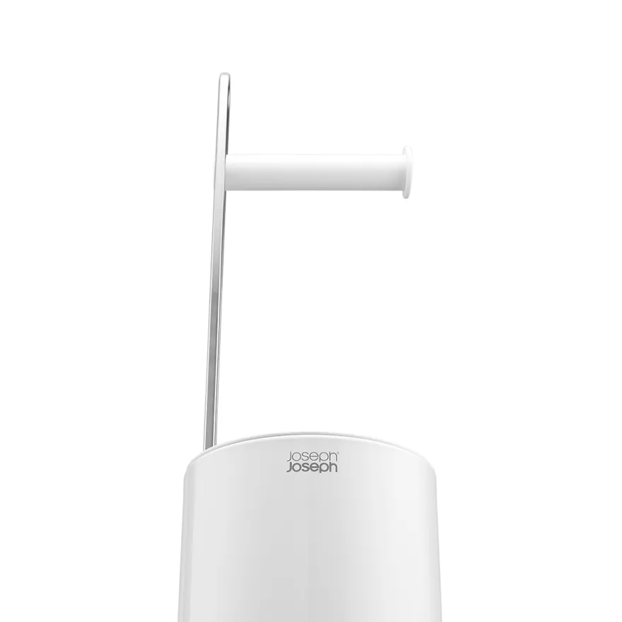 Joseph Joseph Toiletrulleholder til extra toiletruller, Glossy Hvid