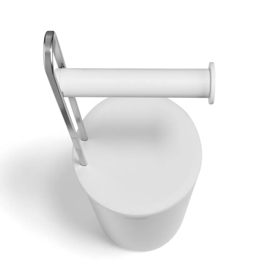 Joseph Joseph Toiletrulleholder til extra toiletruller, Glossy Hvid