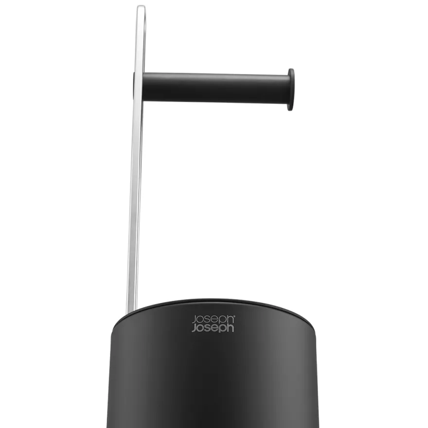Joseph Joseph Toiletrulleholder til extra toiletruller, Sort