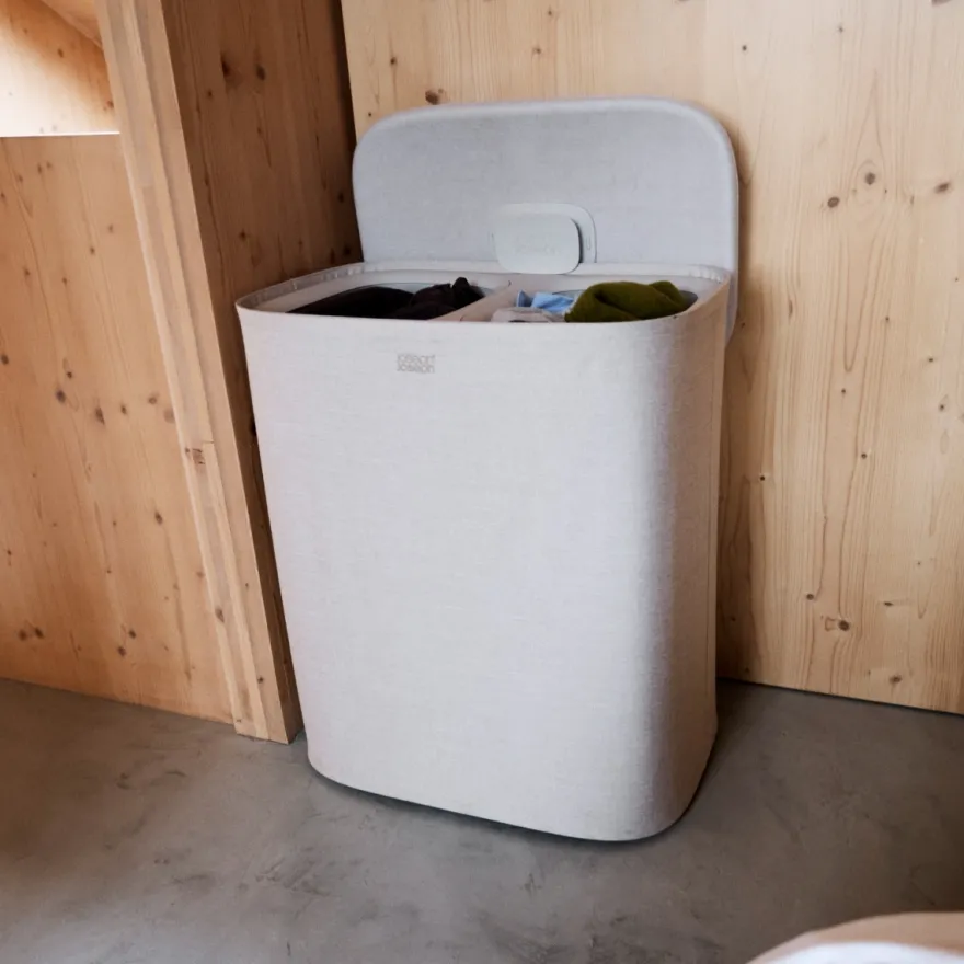 Joseph Joseph Tota 2 Twin Vasketøjskurv 90L - Pale Mushroom